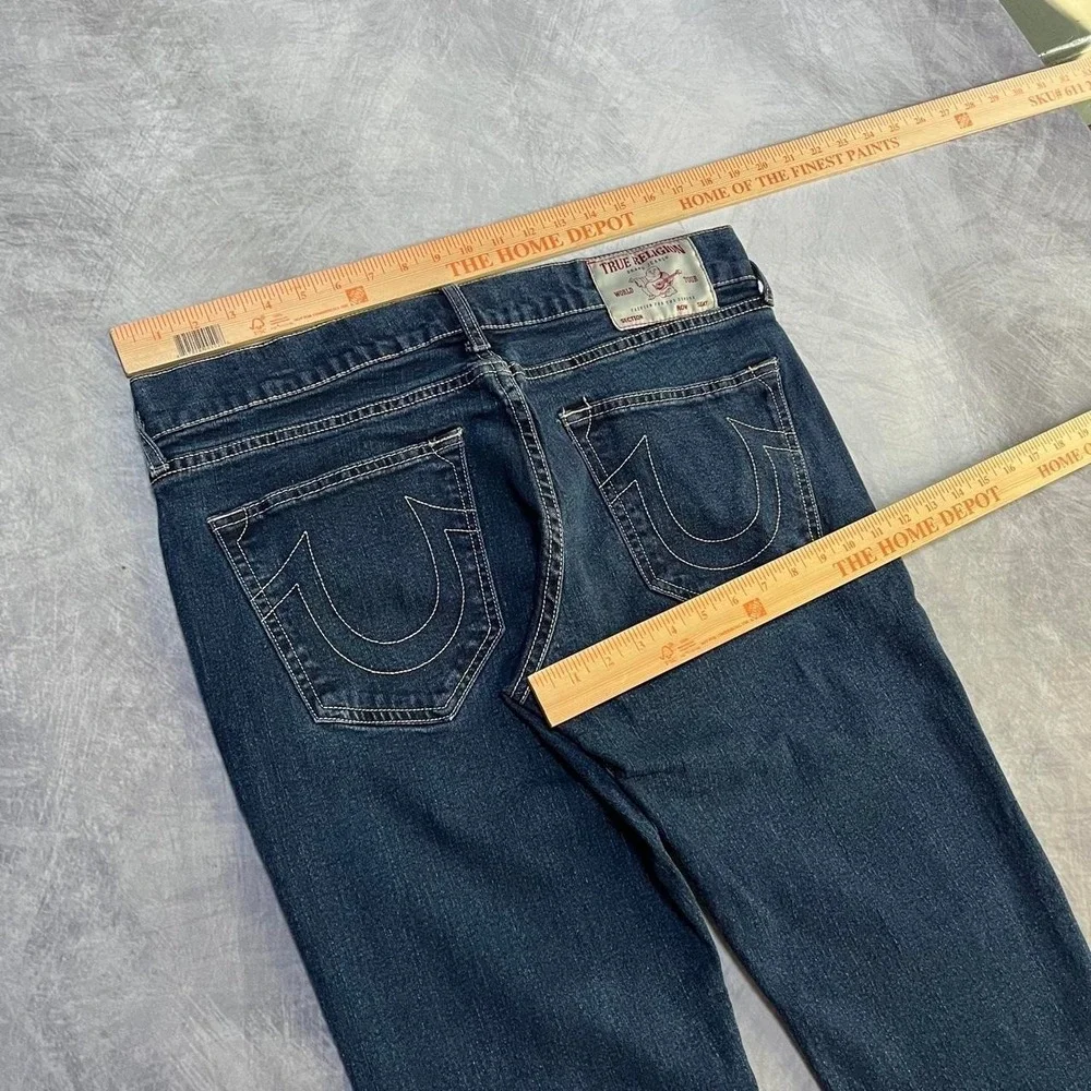 Y2K 2000s Style Ture Religion Grunge Indie Skate Hip Hop Embroidered Denim Jeans